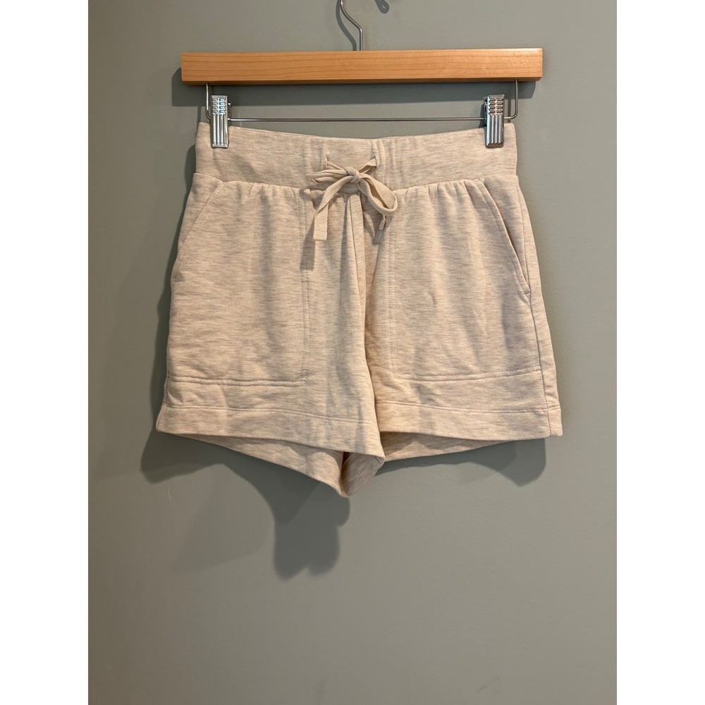 Lou & Grey Signaturesoft Oatmeal Heather Drawstring Lounge Shorts XXS Petites